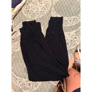 NOT AVAIL Aerie Womens Black Ribbed High Waisted Jogger Pants Size Medium